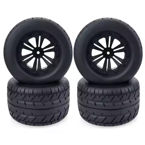 4PCS 115MM Tires Wheels 12mm Hub Hex for 1/10 RC Buggy Monster Truck Car HPI HSP Savage XS TM Flux Z