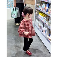 Two-Piece Girl 2025 Doll New Style Children's Clothing Baby Flared Pants Spring Autumn Suit Lotus Le