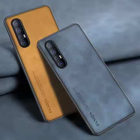 Luxury PU Leather Case For OPPO Reno 3 4 Pro 5G Reno3 Reno4 Cover Matte Silicone Phone Case For OPPO