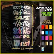 ◷ ▦ ♚ Sticker Set for AEROX 155 Visor / Fairings || also fit on other motorcycles and scooters