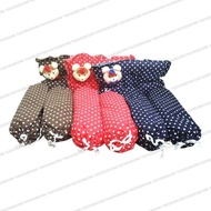 Bantal Bayi Set Motif Polkadot dengan Tas-Sarung Guling Lepas Pasang