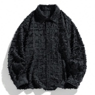 เสื้อเชิ้ตคลุมลาย Plaid ใส่ได้ทั้งปุ๋ยและหลวมสำหรับผู้ชาย สำหรับฤดูใบไม้ผลิ/ฤดูร้อน