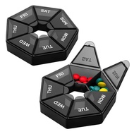 1PC 7 Compartment Pill Box /Transparent Medicine Pill Case /Portable One-week Pill Box / Portable Tr