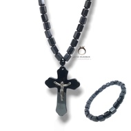 JESUS CROSS NECKLACE GANNAMYONG CHRISTIAN CATHOLIC