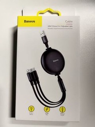 100% New Baseus cable USB-C type C micro usb mobile phone recharge adjustable  全新 手機充電線 產品完好 功能正常 送禮自用 可車用