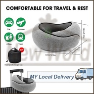 Travel Pillow  Memory Foam Airplane Pillow with Removable Cover Breathable Travel Neck Pillow with S