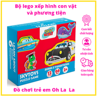 [HCM] - Bộ puzzle xếp hình con vật và phương tiện cho bé - Đồ chơi Lắp ghép Puzzle