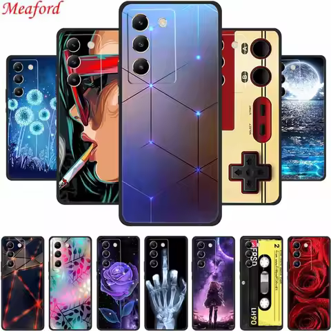 For Vivo V40 SE Case Popular Black Silicone Soft Back Cover Case For Vivo V40 SE Phone Case Cover V 
