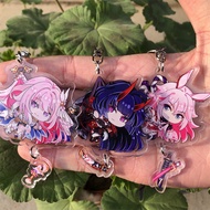 Honkai Impact 3 Keychain Elysia Yae Sakura Raiden Mei Keychain AAnime Manga Japan Backpack Handbag D