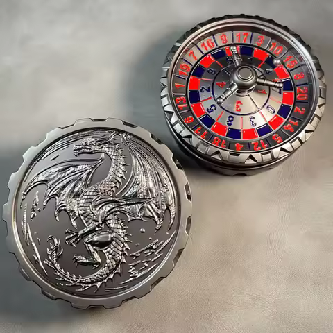 3-in-1 Metal Fingertip Gyro Spinner Dice for D&D Dungeons and Dragons TRPG MTG Player Role Playing G