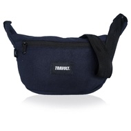 Tul659 Mini Sling Bag - Travolt - Canvas Bag - Sling Bag - Label - Navy - Navy Blue **