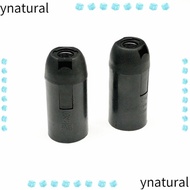 YNATURAL 5PCS E14 Lamp Holder, Black White Plastic Lamp Socket, Durable Round Bulb Base E14