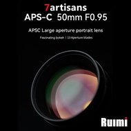 7artisans 50mm F0.95 APS-C Aperture Large Lensa Fokus Manual untuk Sony E / Canon M / Fuji X / M43 / Nikon Z Mount Mirrorless Camera