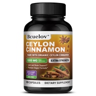Bcuelov 1000mg Ceylon Cinnamon Capsules – Certified Organic Cinnamon Pure Ceylon Cinnamon Supplement