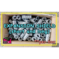 (PER BOX) Expansion Shield Long and Short for Lag Screw / Log Screw / Expansion Bolt 1/4" to 1/2"