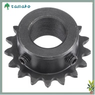 TAMAKO Roller Sprockets, Black Oxide C45 Carbon Steel 17 Tooth Gear, Practical 25 Chain Single Stran