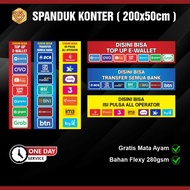 [ 200x50cm ] Banner Counter Banner for Credit Sales