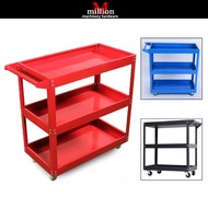 millionhardware - H/D Red Blue Black 3 Layer Service Cart Tools Cart Trolley 3 Tier Tool Cart Trolle