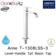 Arino T-1308LSS-3 Level-Handle Tall Basin Tap. Material: Stainless Steel.
