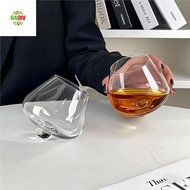 RADIV Cognac Glasses Cup, Rotating European Style Irregular Whiskey Wine Glass, Drinking Wine Cup Tu