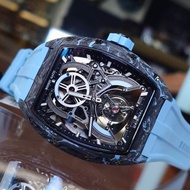 Bonest Gatti 酒桶形碳纖維自動陀飛輪手錶 BG9006-R4 BE