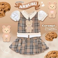 Arpanet girl Dress/Shirt And Skirt Set Caramel Color Abubu