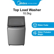 Midea MA200W105D Grey Top Load Washing Machine, 10.5kg, Water Efficiency 3 Ticks