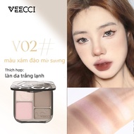 Bảng Phấn Tạo Khối VEECCI Hightlight Bắt Sáng Tự Nhiên Tích Hợp Má Hồng Lâu Trôi Chống Nước SHUSHU C
