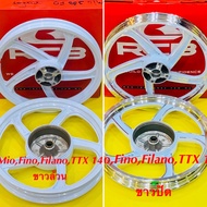 ล้อแม็ก mio/fino/filano TTX ขอบ14” หน้าดิสก์ สีขาวล้วน : Racingboy