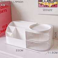 Kệ cắm bút kệ đựng mỹ phẩm để bàn mini trắng trơn có ngăn kéo - T05