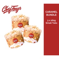 Caramel Popcorn by Chef Tony's Bundle (3 Small Tub) A