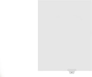 Kleer-Fax Letter-Size Individual Number Index Dividers, Bottom Tab, 1/10th Cut, 25 Sheets/Pack, Whit