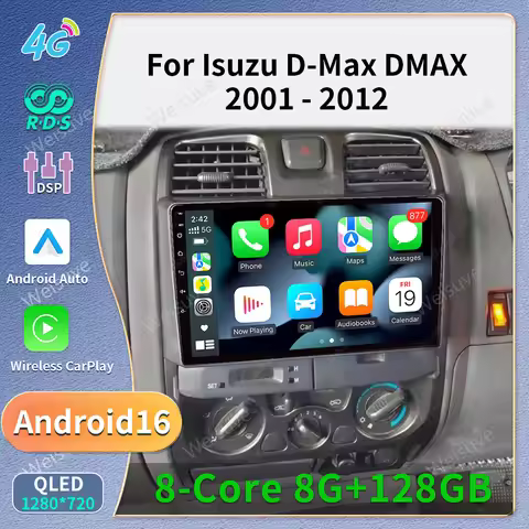 Android 16 Carplay Auto Car Radio Multimedia Player For Isuzu DMAX 2001-2011 GPS Navigation 2din DVD