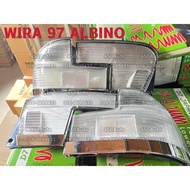 PROTON WIRA 97 1.3 1995 TAIL LAMP ALBINO CLEAR PUTIH ACC SET / REAR NO PLATE COVER REFLECTOR CHROME 