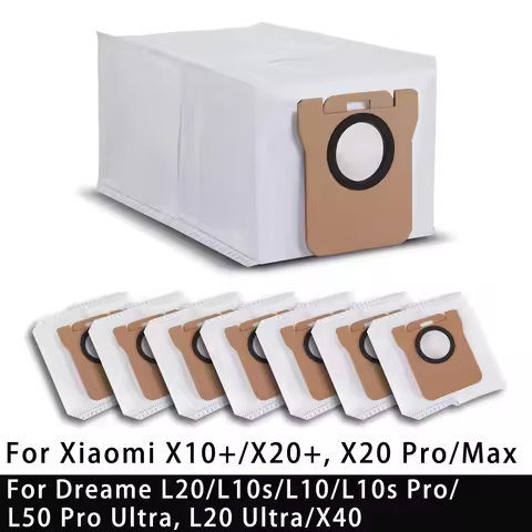 Vacuum Cleaner Bags for Xiaomi X10+/X20+, X20 Pro/Max, for Dreame L20/L10s/L10/L10s Pro/L50 Pro Ultr
