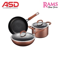 ASD 5 Pcs Non Stick Induction Cookware Set Copper Finish - Element
