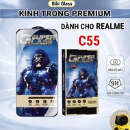 Realme C55 premium transparent tempered glass full screen BIBI screen protector