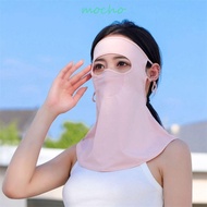 MOCHO Summer Sunscreen Mask, Anti-UV Ice Silk Bib Ice Silk Mask, Windproof Sunscreen Veil Face Gini Mask Sun Protection Women Neckline Mask Female