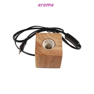 AROMA Lamp Base E27 Solid Wood Polygon Bedroom Bohemian 8 styles Wood Lamp Holder