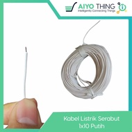 Kabel 1x10 Serabut Putih Listrik Kecil Per Meter