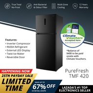 PRISM+ PureFresh TMF 420 | 420L Top Mount Freezer Refrigerator | True Total No-Frost | Inverter Comp