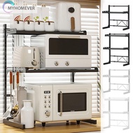 2/3 Tier Expandable Microwave Rack Multi-Function Microwave Storage Stand Height Adjustable Over Mic