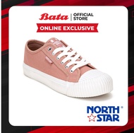 Online Exclusive Bata บาจา by North Star รองเท้าผ้าใบแบบผูกเชือก ดีไซน์เก๋ สวมใส่ง่าย สำหรับผู้หญิง รุ่น EPSEN สีชมพู 5805059 สีขาว 5801059