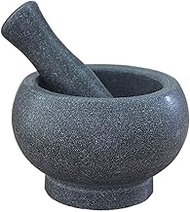 GIENEX Mortar and Pestle, Granite Mortar and Pestle Set, Black Granite Guacamole Mortar and Pestle Set Granite Large, 6.3 Inch 7.2 Lb Large Mortar and Pestle Set Granite Guacamole Mortar and Pestle Se