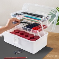 Art Painting Tool Box Three-Layer Large Art Student Essential Supplies Painting Materials Special Storage Box XIGH