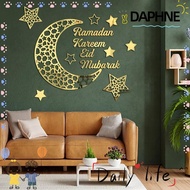 DAPHNE Wall Sticker, Arylic DIY Mirror Stickers, Fashion Home Decorations Removable Ramadan Decors Eid Mubarak Wall Decal