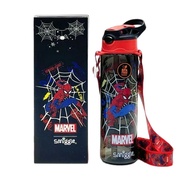 Spiderman Water Bottle for Kids 680 mL 22fl oz Tumbler with Fun Character Design and Strap for Boys