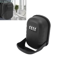 BEBETET Combination Lock Box, Wall Mounted Anti-Dust Key Lock Box, Security Black Security Lock Box 