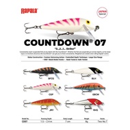 [IGFA] RAPALA COUNTDOWN 07 CD07 CD7 New Colors Japan Special Gewang Rapala Lure CD7 Countdown 07