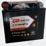Go Motorcycle Battery BATTERY Ytx14Bs Fitx14Bs 14Ah Harley Sportster Vespa Gts